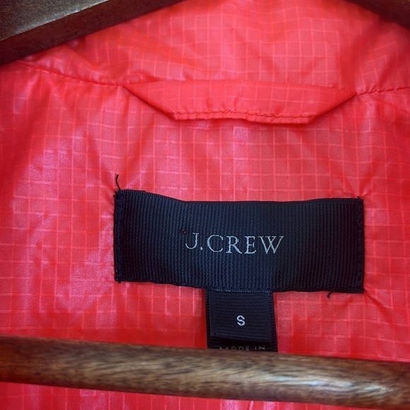 J Crew - NWT Bright Orange Red Zip Closure Sleeveless Vest Pockets Size Small - Picture 8 of 13